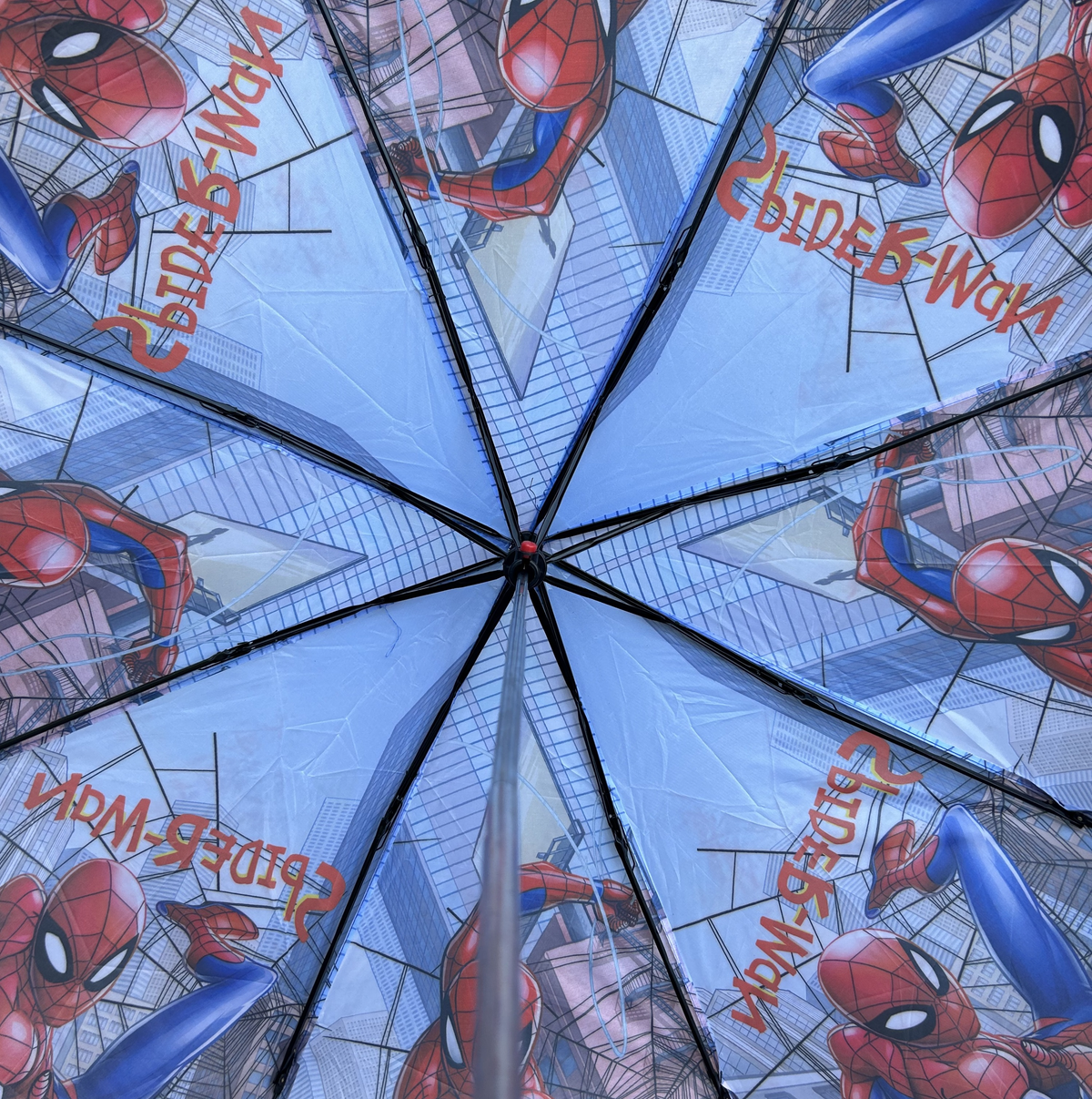 Ombrello Pieghevole Spiderman MARVEL Uomo Ragno 8 Raggi Bambino - M04605mc