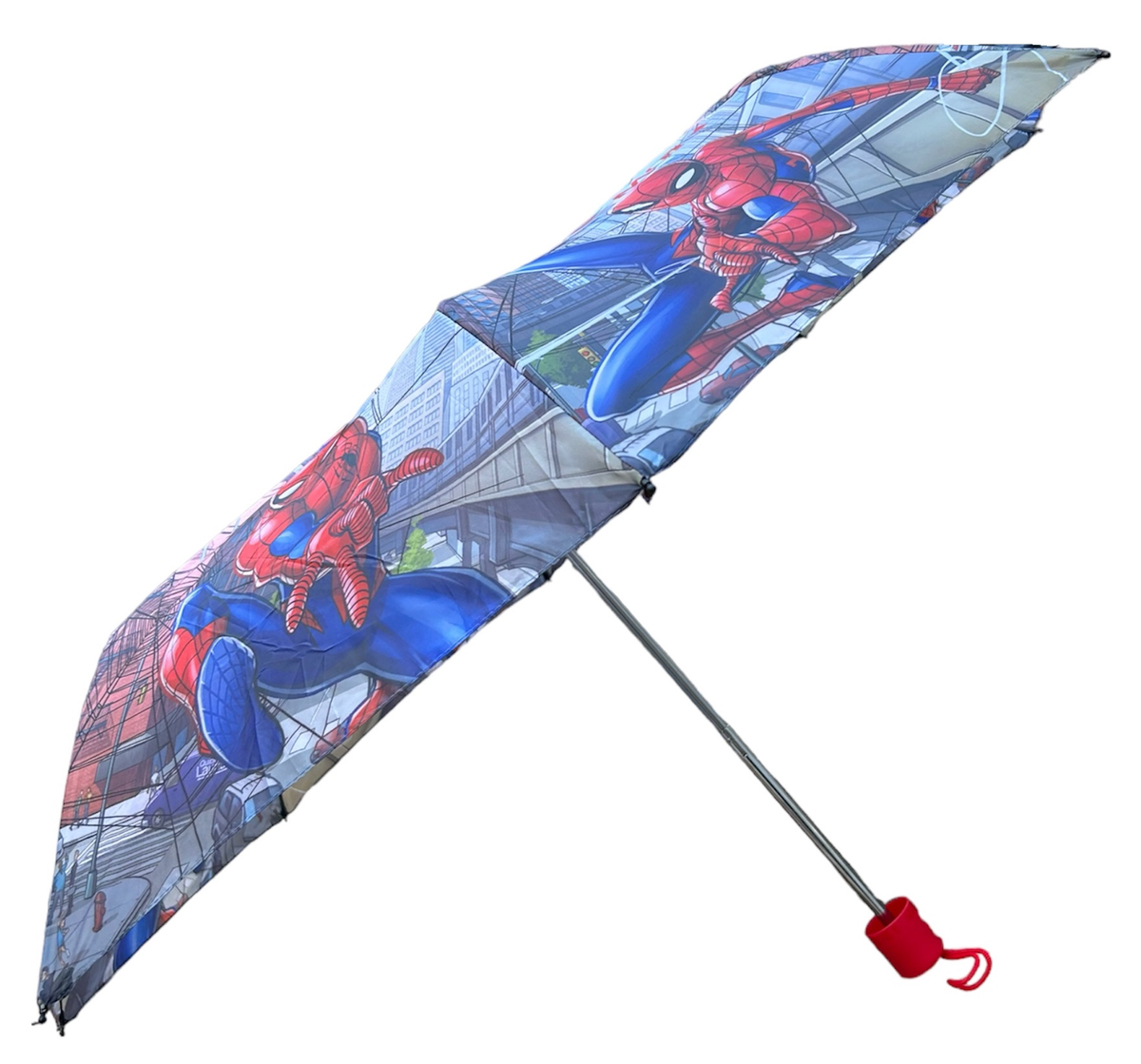 Set Pioggia Mantellina + Ombrello Pieghevole Spiderman MARVEL 3/4 Anni Bambino - M06510mc+m04605mc