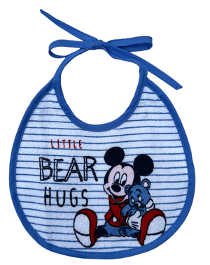 Bavette Topolino DISNEY Set 3 Bavaglini in Tessuto con Scatola - Wd2021