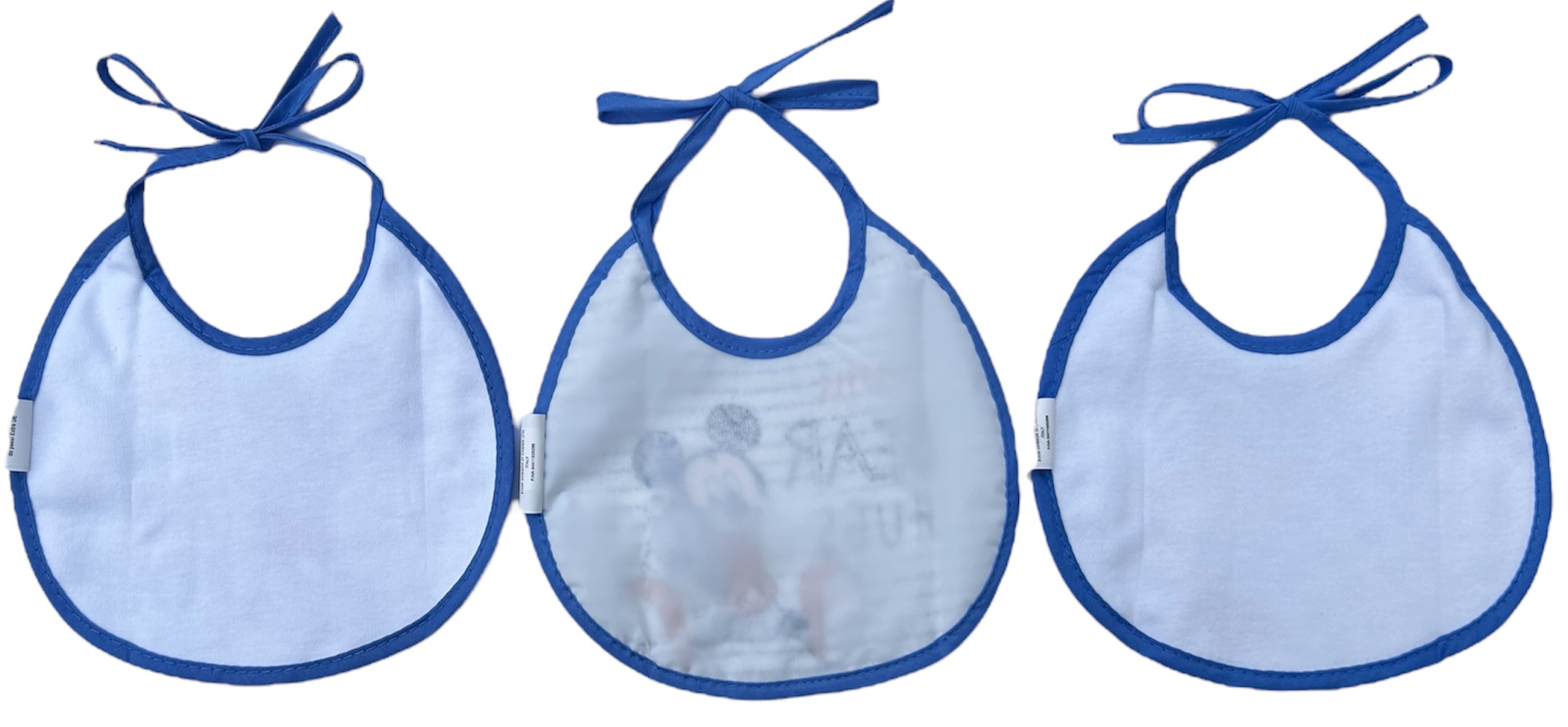 Bavette Topolino DISNEY Set 3 Bavaglini in Tessuto con Scatola - Wd2021