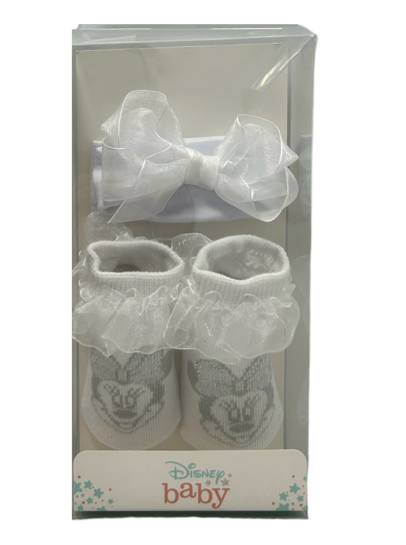 Set Neonata Minnie DISNEY 2 Pezzi Calzini e Fascia in Scatola - Wx6121