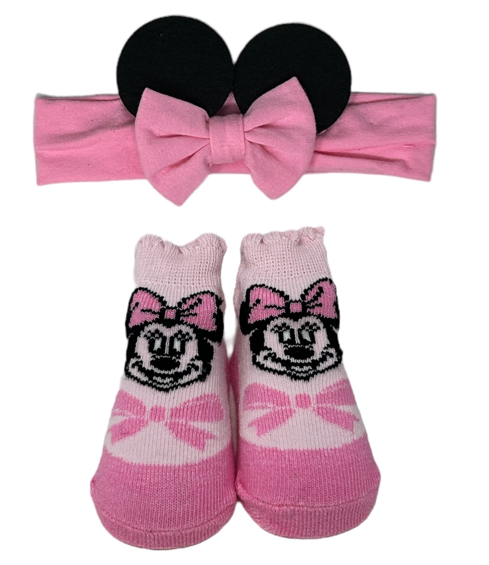 Set Neonata Minnie DISNEY 2 Pezzi Calzini e Fascia in Scatola - Wx6122