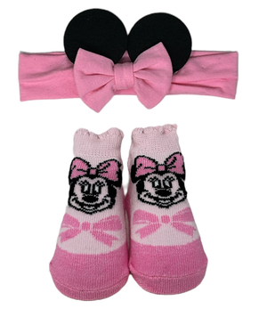 Set Neonata Minnie DISNEY 2 Pezzi Calzini e Fascia in Scatola - Wx6122