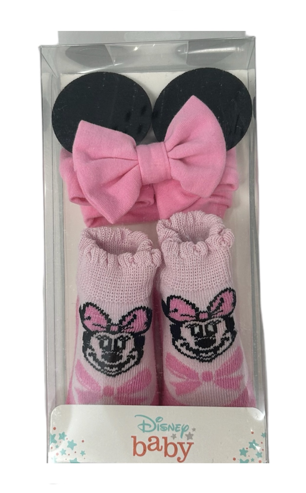 Set Neonata Minnie DISNEY 2 Pezzi Calzini e Fascia in Scatola - Wx6122