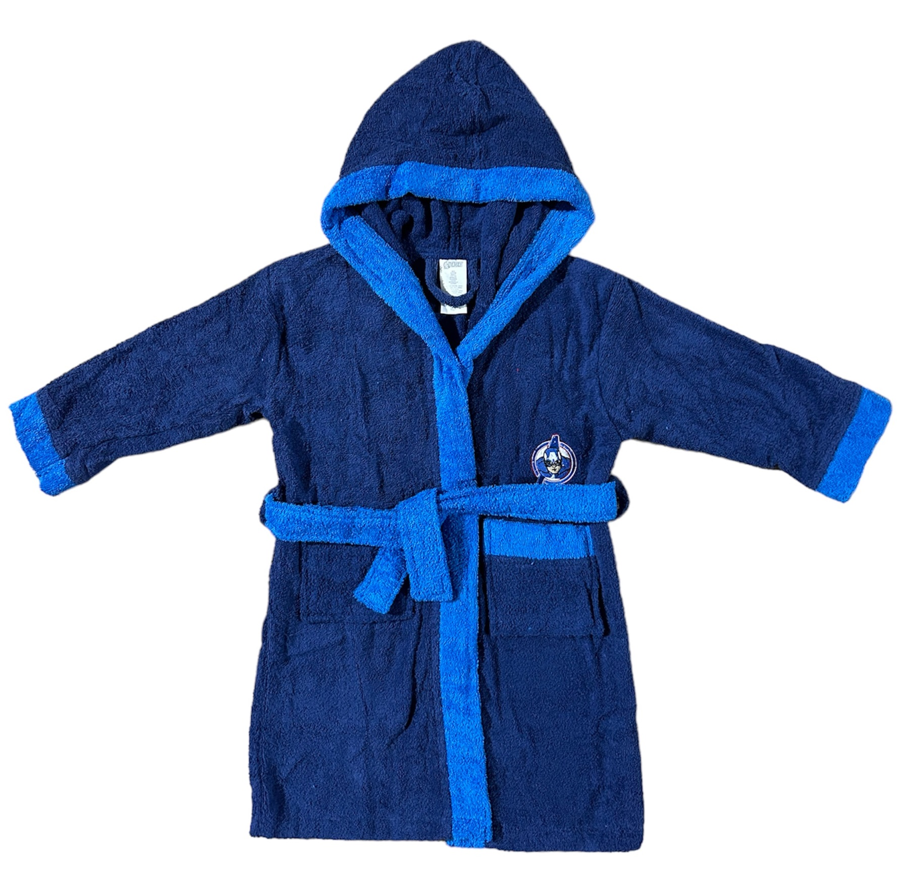 Accappatoio in Spugna 100% Cotone Avengers MARVEL Capitan America Accappatoio con Cappuccio e Cintura - Ave0921