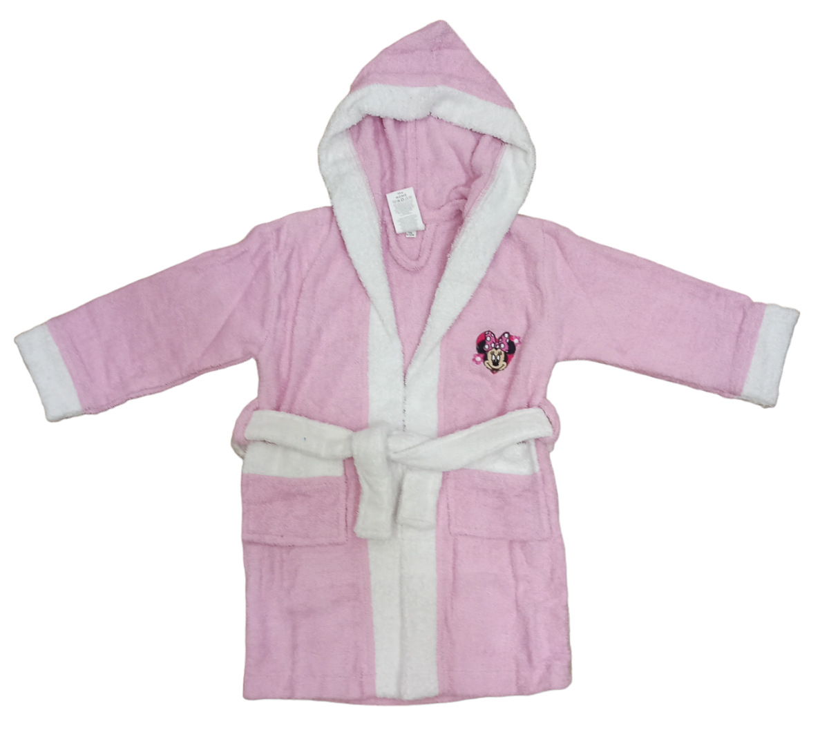 Accappatoio in Spugna 100% Cotone Minnie DISNEY Accappatoio con Cappuccio e Cintura - Min0927