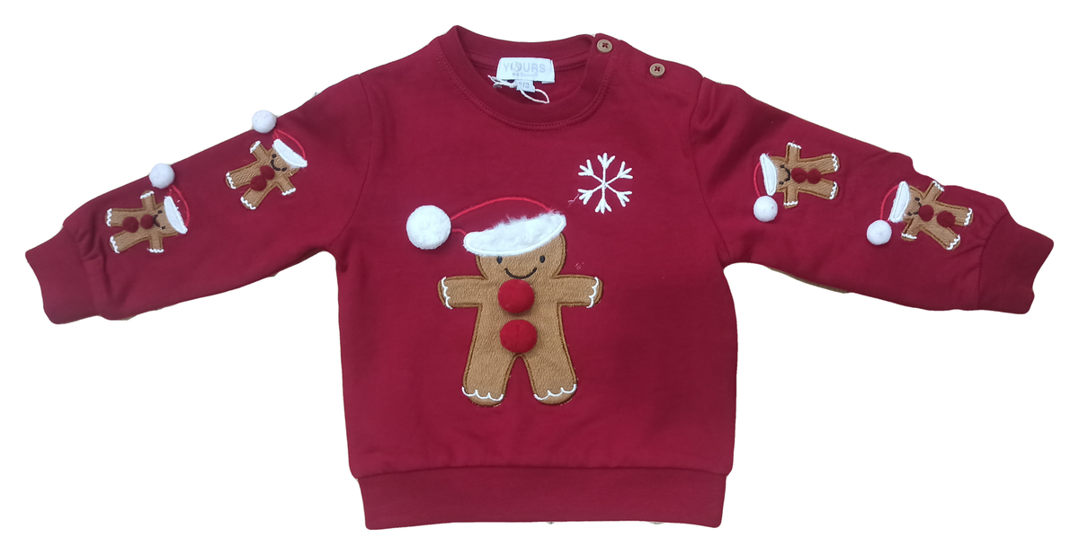 T-Shirt Natalizia M.l. Maglietta Yours Culla Neonata Bambina 100% Co - Y7256