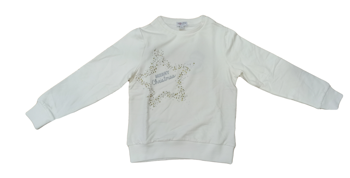 T-Shirt Natalizia M.l. Maglietta Yours Bambina 100% Co - Y8507