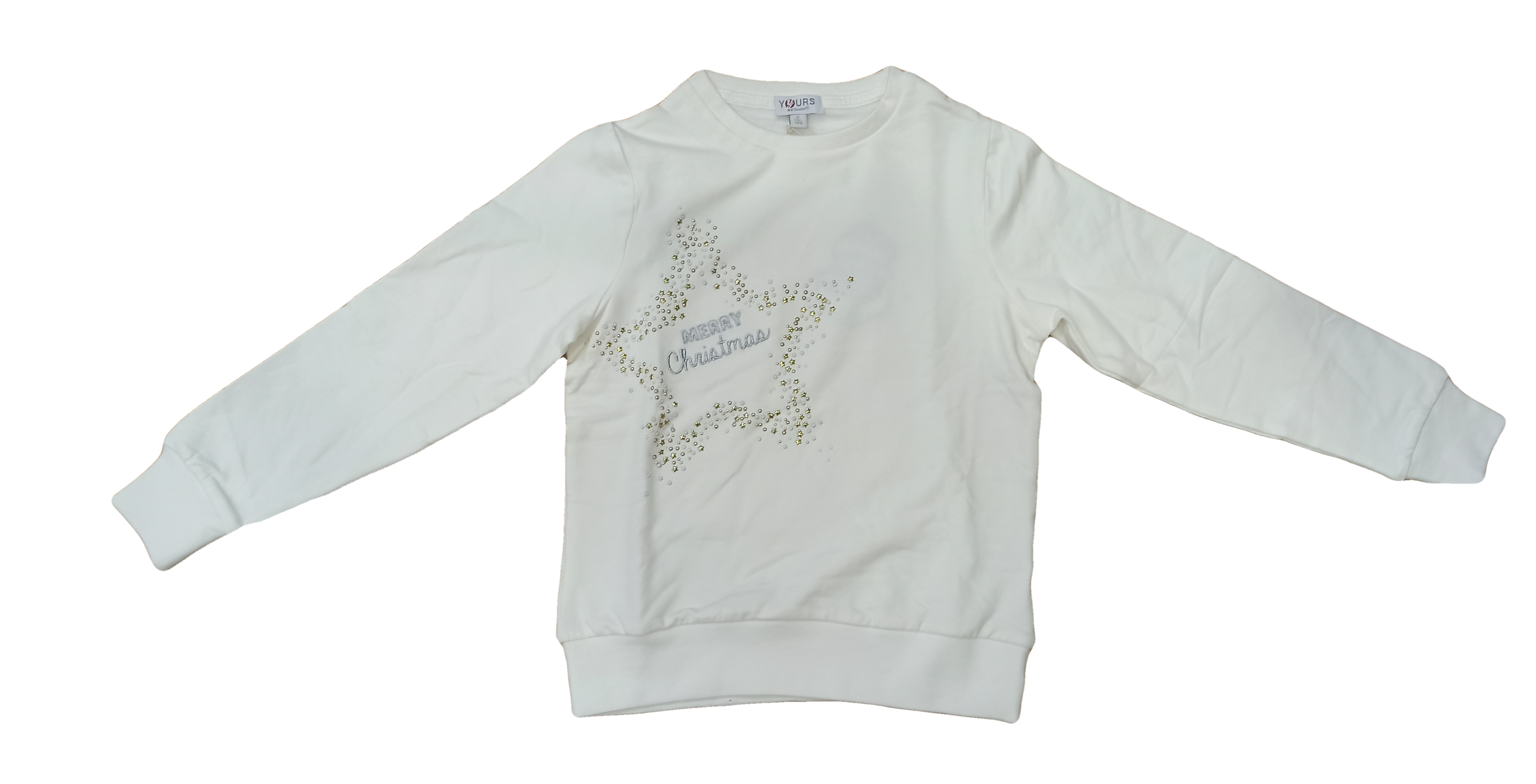 T-Shirt Natalizia M.l. Maglietta Yours Bambina 100% Co - Y8507