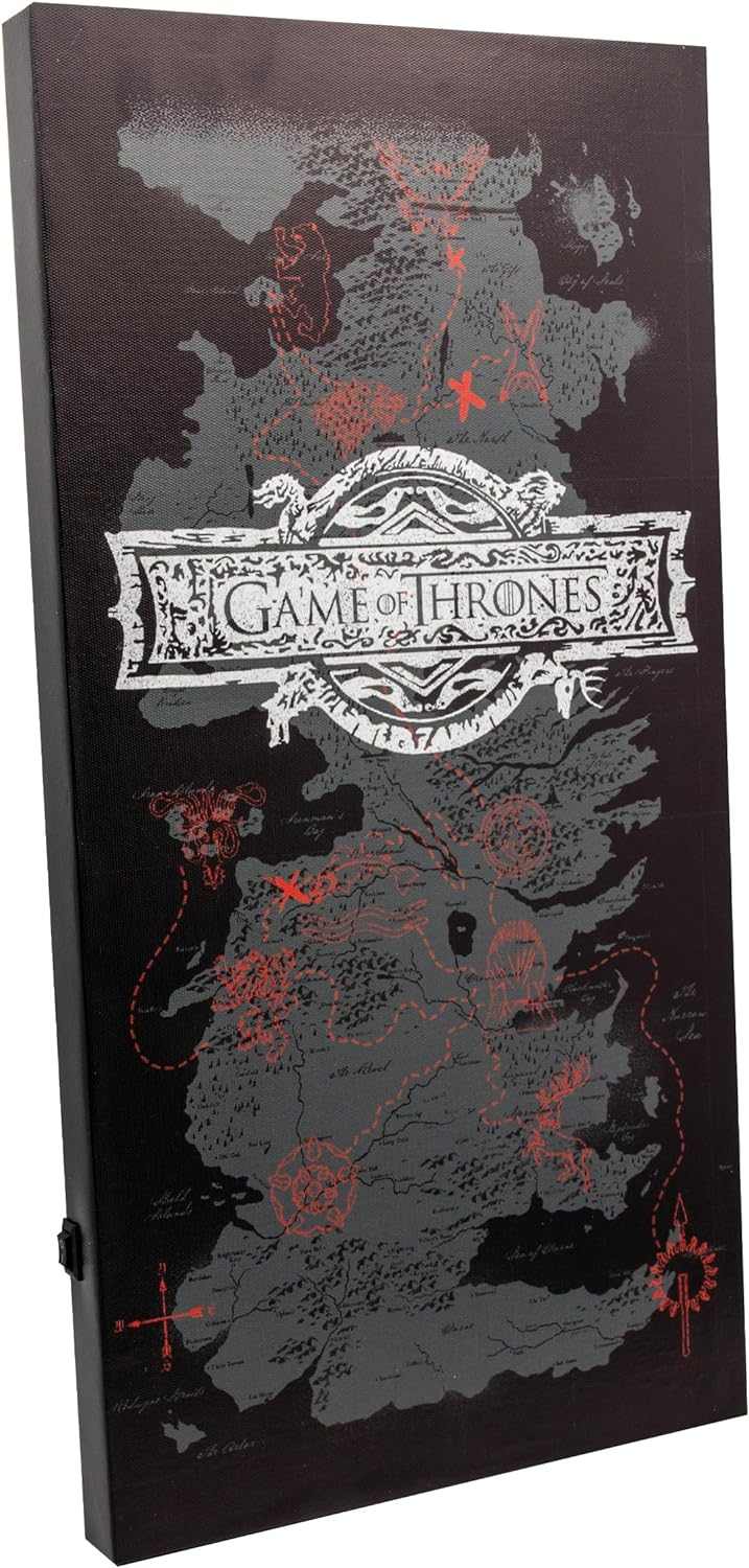 Tela Game of Thrones Quadro con Luci a LED a Batterie 40 CM - 22859