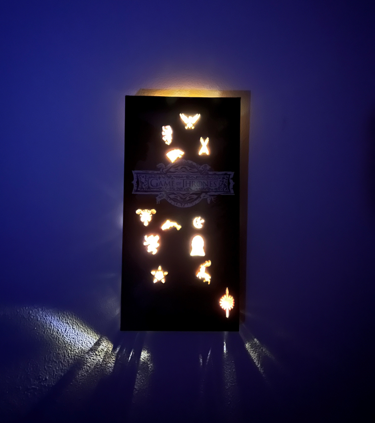 Tela Game of Thrones Quadro con Luci a LED a Batterie 40 CM - 22859
