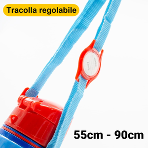 Borraccia in Alluminio con Cannuccia Sonic 600 Ml Apertura Automatica - Sn7142mc