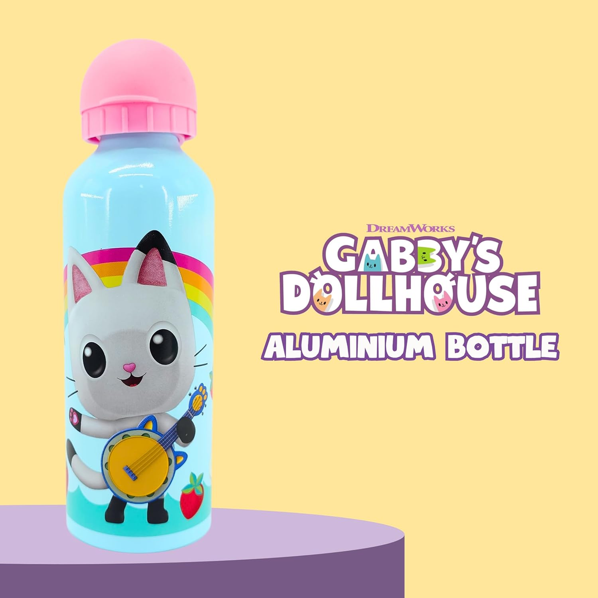 Borraccia in Alluminio Gabby's Dollhouse con Beccuccio e Coperchio 500 Ml - Gd00009/r