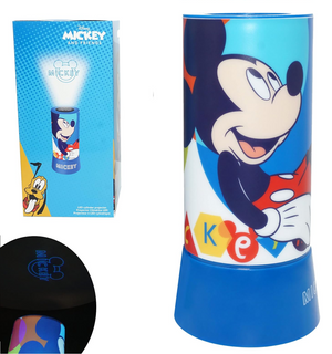 Lampada con Proiettore Topolino DISNEY Luce LED Multicolore Lampada a Batterie - Wd22145