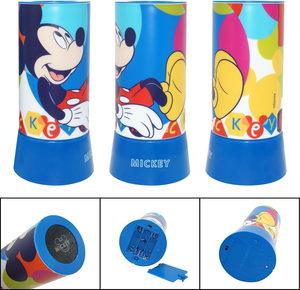 Lampada con Proiettore Topolino DISNEY Luce LED Multicolore Lampada a Batterie - Wd22145