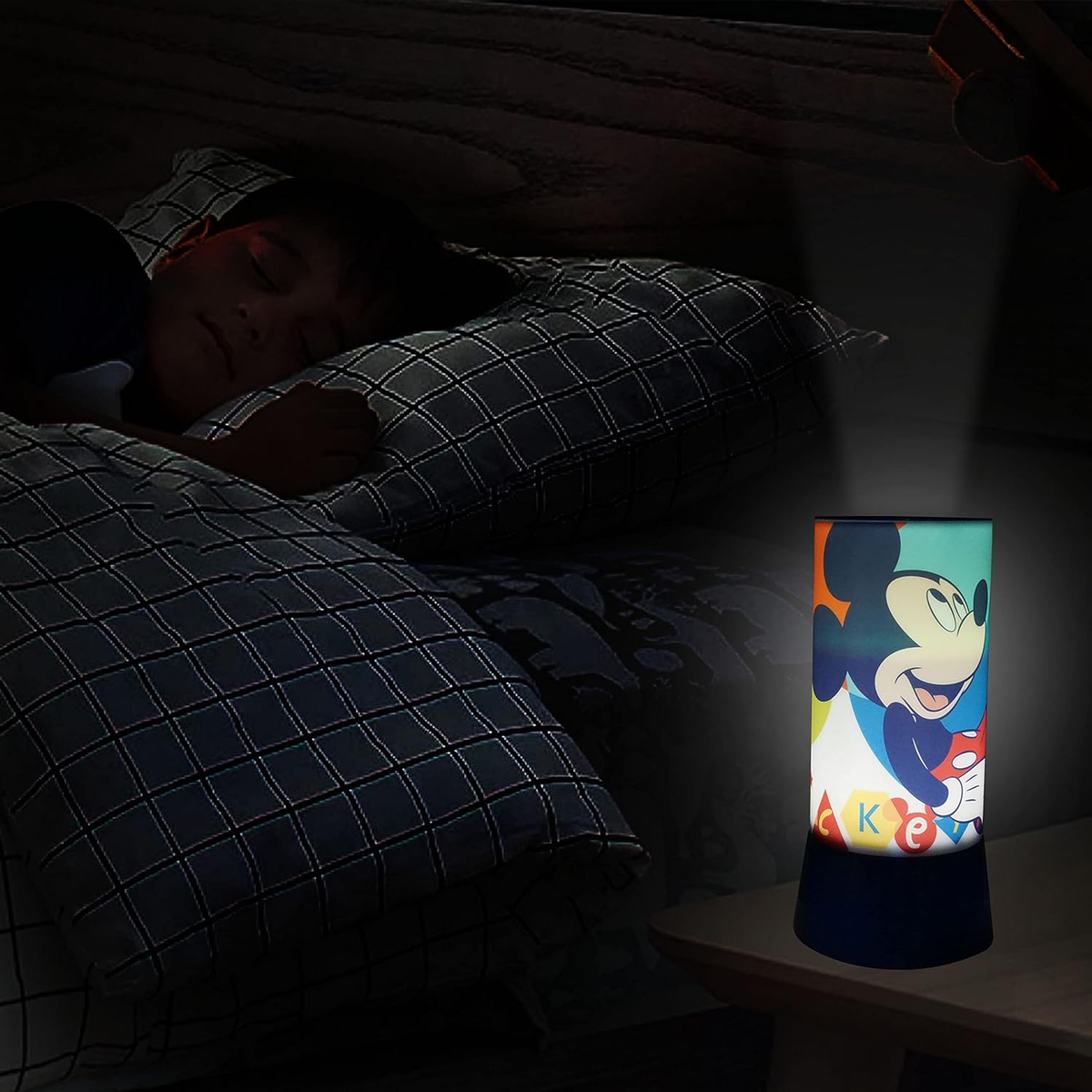 Lampada con Proiettore Topolino DISNEY Luce LED Multicolore Lampada a Batterie - Wd22145