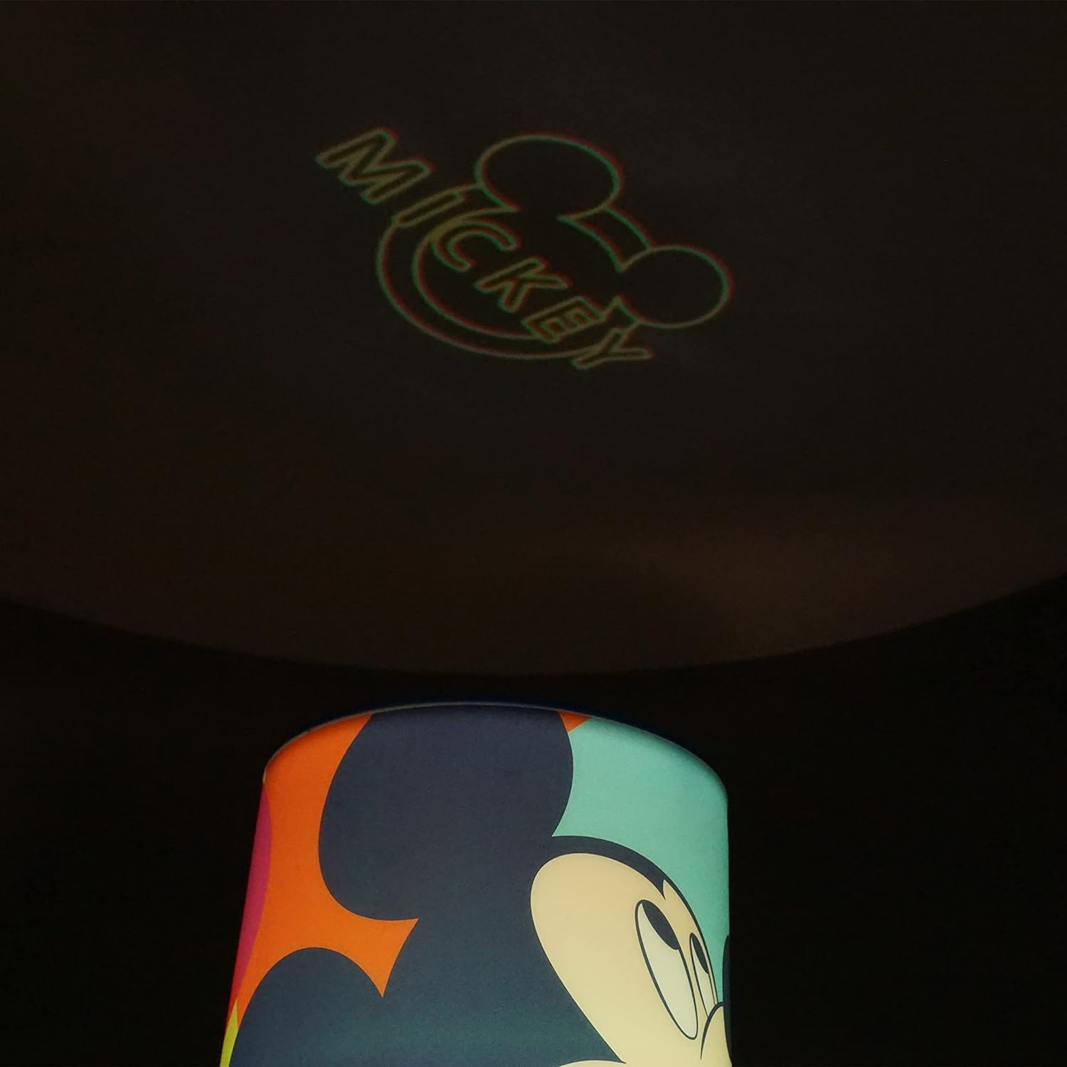 Lampada con Proiettore Topolino DISNEY Luce LED Multicolore Lampada a Batterie - Wd22145