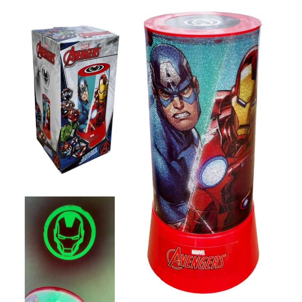 Lampada con Proiettore Avengers MARVEL Luce LED Multicolore Lampada a Batterie - Mv15804