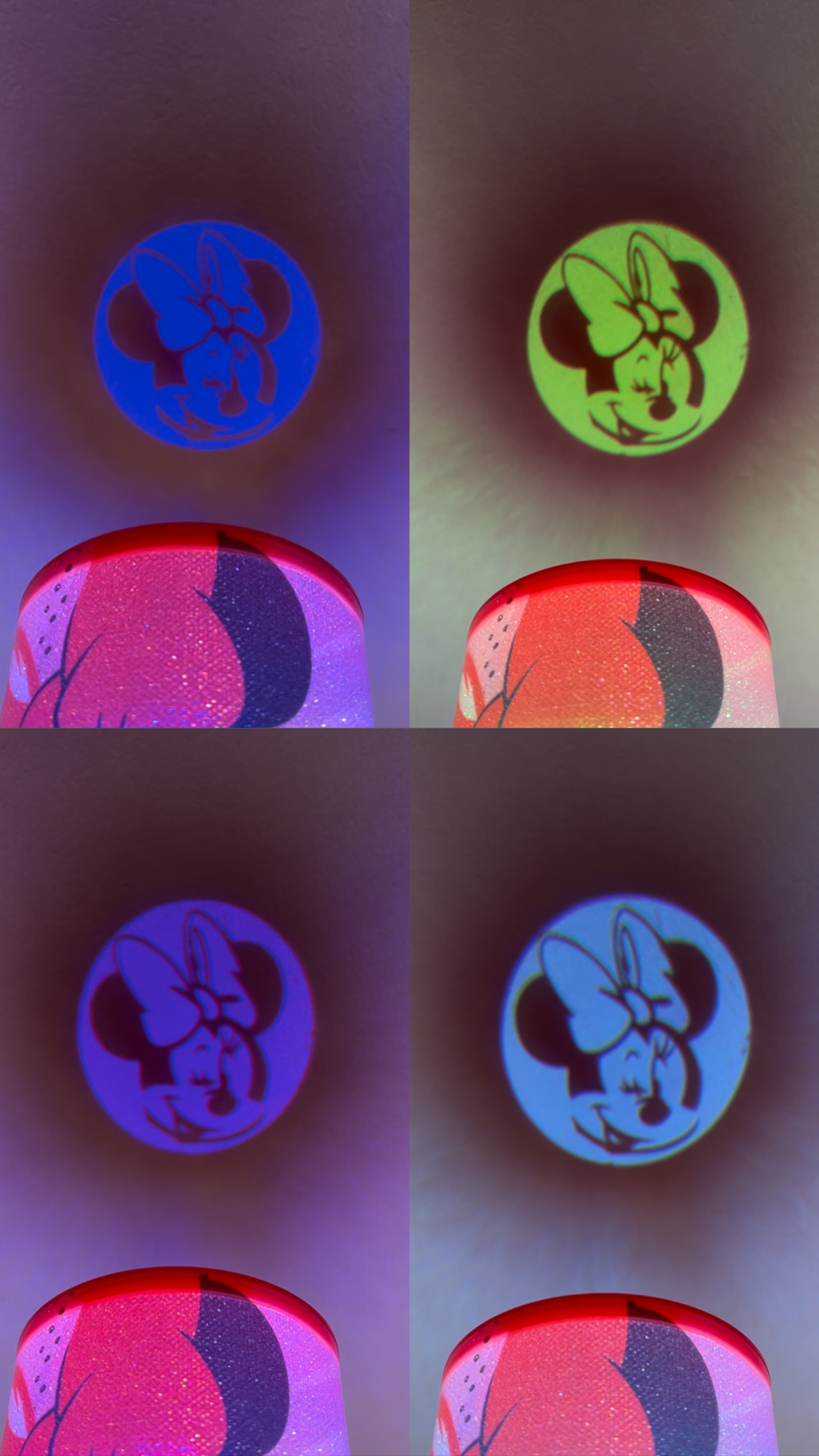 Lampada con Proiettore Minnie DISNEY Luce LED Multicolore Lampada a Batterie - Wd21240