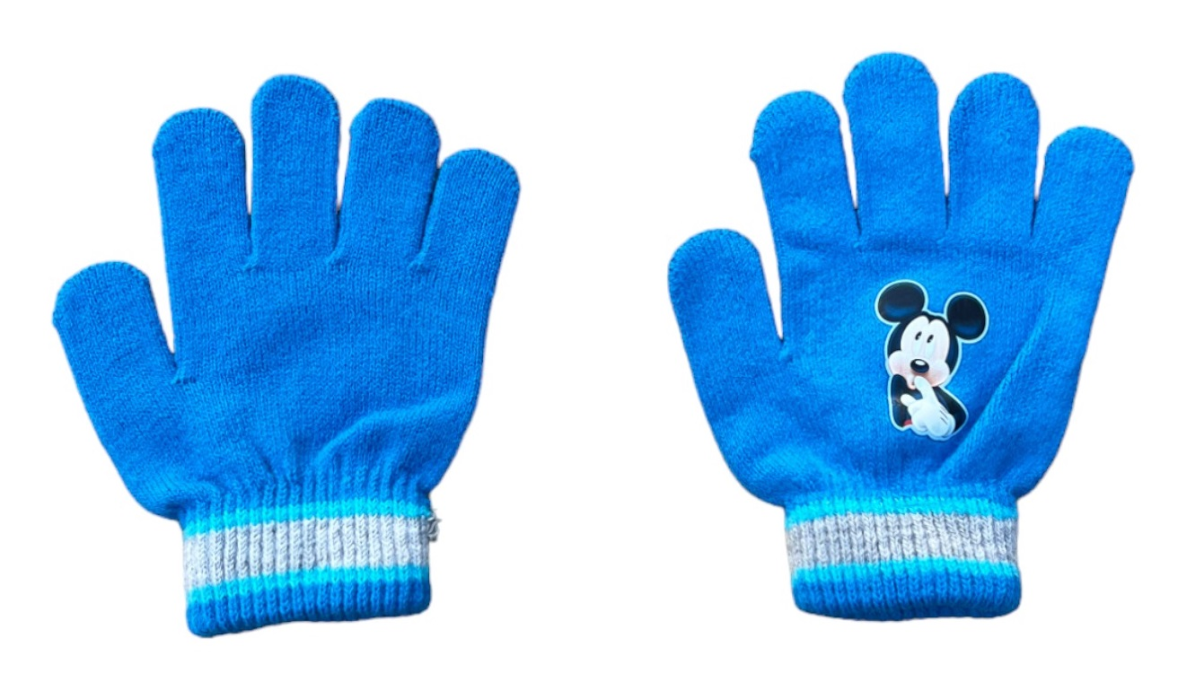 Cappello Invernale Scaldacollo Guanti Topolino DISNEY 3 Pz Taglia Unica - Mic22-2386celeste