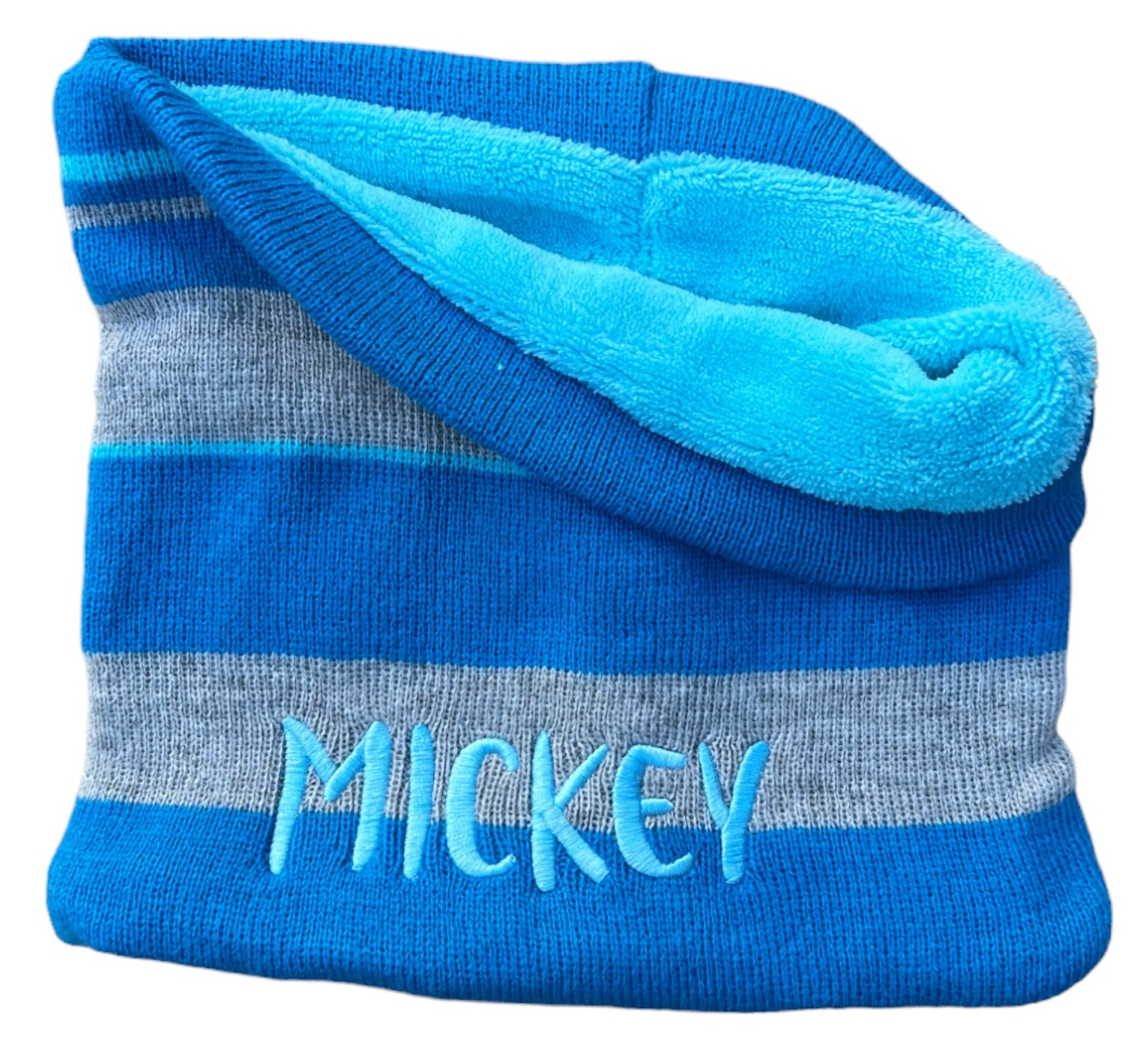 Cappello Invernale Scaldacollo Guanti Topolino DISNEY 3 Pz Taglia Unica - Mic22-2386celeste