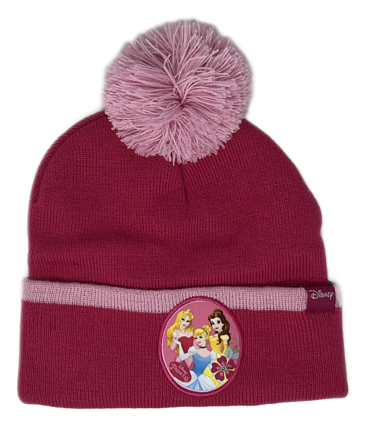 Cappello Invernale con Pon Pon Scaldacollo Guanti Principesse DISNEY 3 Pz Taglia Unica - Pri23-2474fuxia