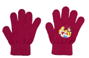 Cappello Invernale con Pon Pon Scaldacollo Guanti Principesse DISNEY 3 Pz Taglia Unica - Pri23-2474fuxia