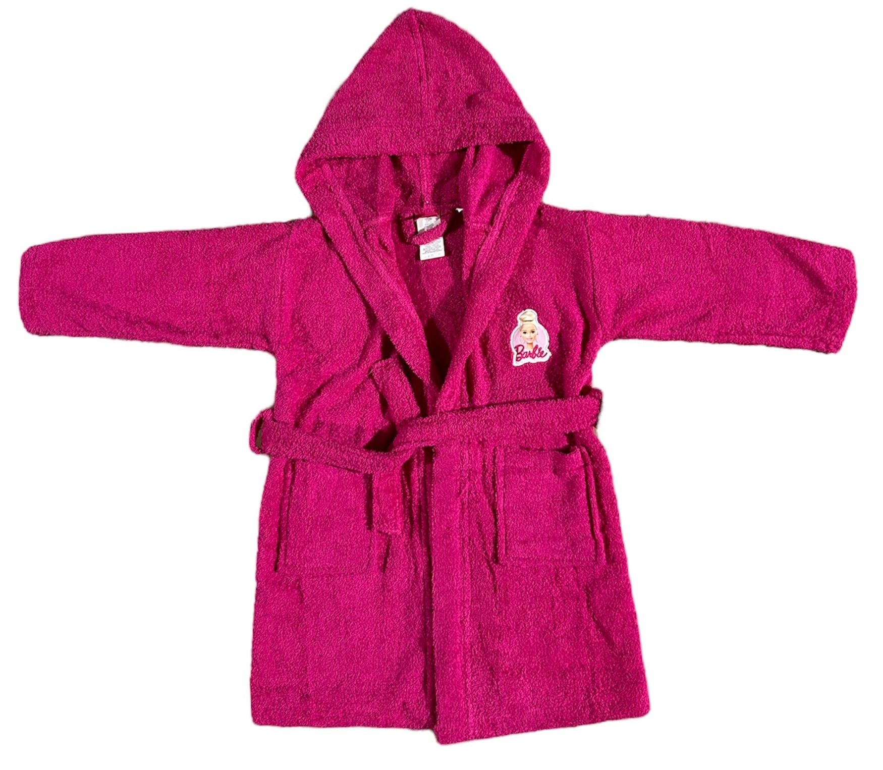 Accappatoio in Spugna 100% Cotone Barbie Accappatoio con Cappuccio e Cintura - Bar-1296