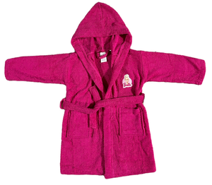 Accappatoio in Spugna 100% Cotone Barbie Accappatoio con Cappuccio e Cintura - Bar-1296