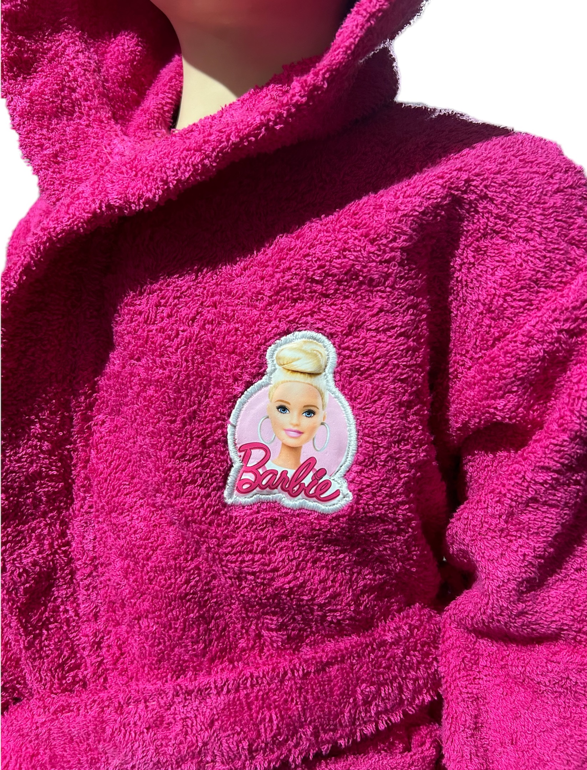 Accappatoio in Spugna 100% Cotone Barbie Accappatoio con Cappuccio e Cintura - Bar-1296