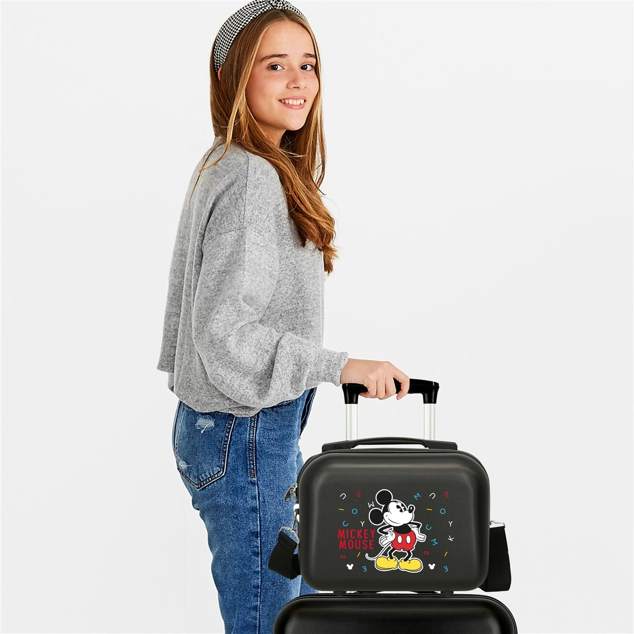 Beauty Case Mickey Mouse Topolino DISNEY Borsa Viaggio in ABS Adattabile a Trolley - 3073926