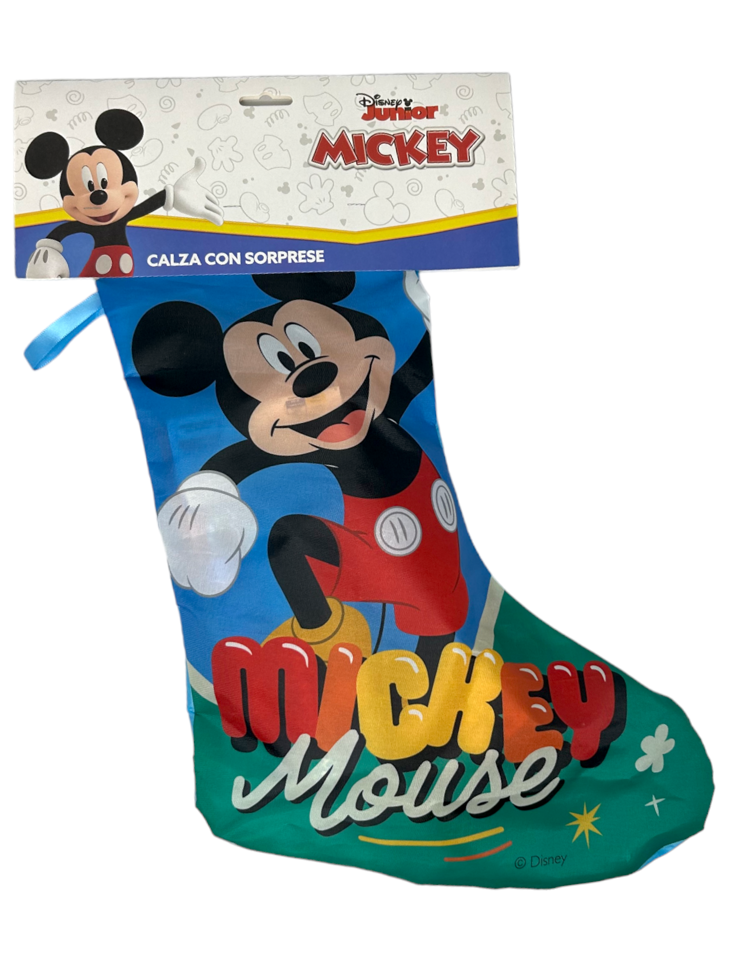 Calza Della Befana con Accessori Topolino DISNEY Calzettone con 4 Giochi per Bambini - Mic1012
