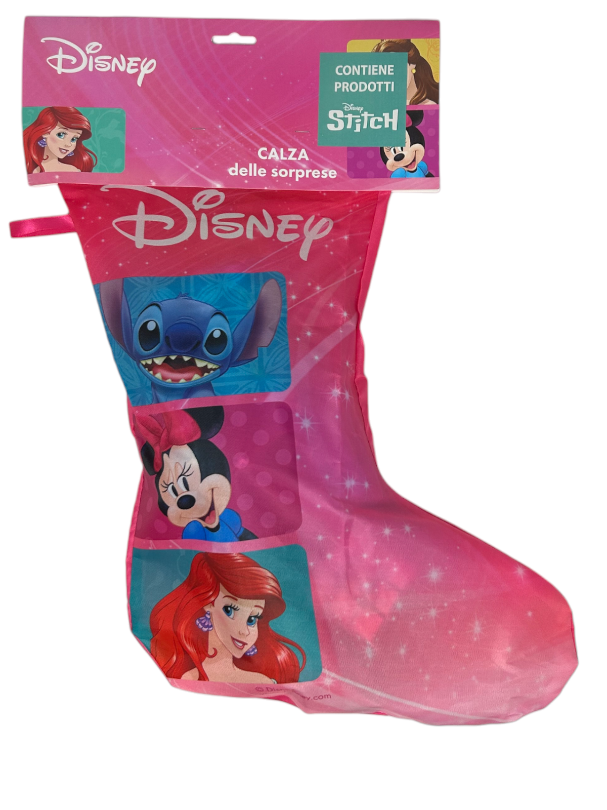 Calza Della Befana con Accessori Stitch e Angel DISNEY Calzettone con 4 Giochi per Bambini - Lst1012-G