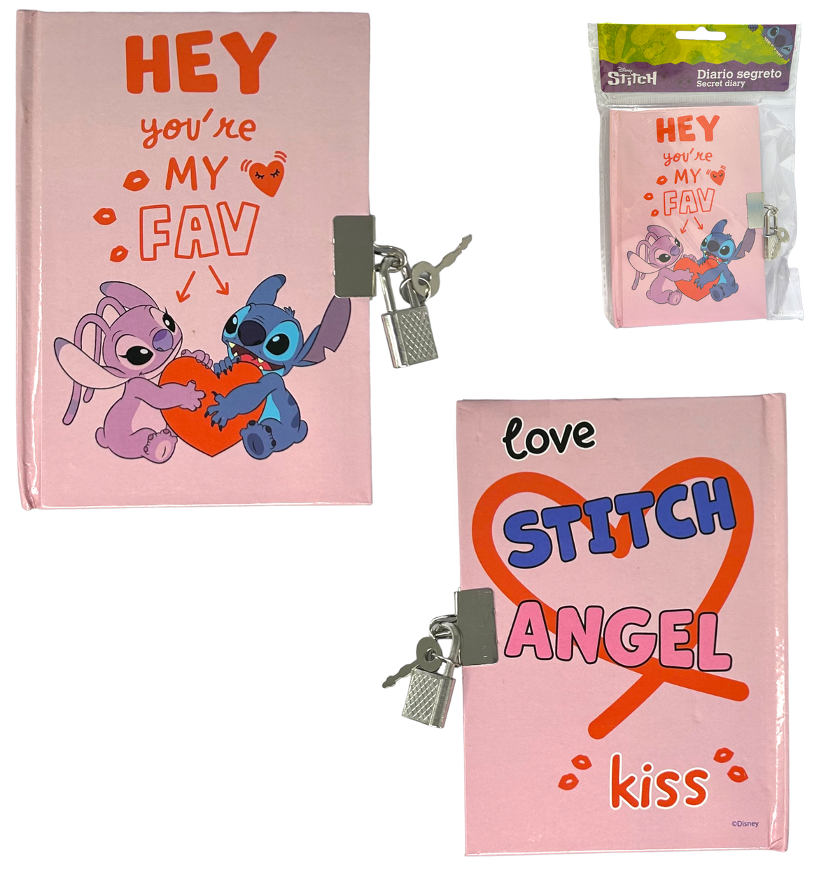 Calza Della Befana con Accessori Stitch e Angel DISNEY Calzettone con 4 Giochi per Bambini - Lst1012-G