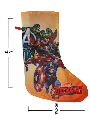 Calza Della Befana con Accessori Avengers MARVEL Calzettone con 4 Giochi per Bambini - Av1012