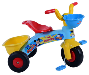 Triciclo Primipassi Topolino DISNEY con Portagiochi 1-3 Anni - 37225