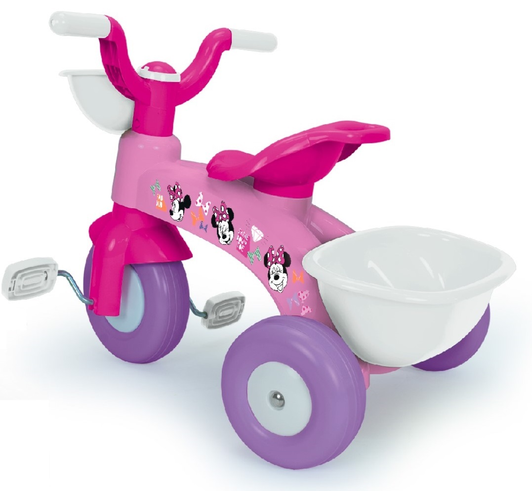 Triciclo Primipassi Minnie DISNEY con Portagiochi 1-3 Anni - 37226