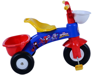 Triciclo Primipassi Spidey MARVEL con Portagiochi 1-3 Anni - 37228