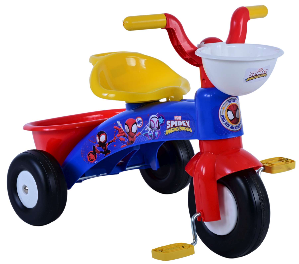 Triciclo Primipassi Spidey MARVEL con Portagiochi 1-3 Anni - 37228