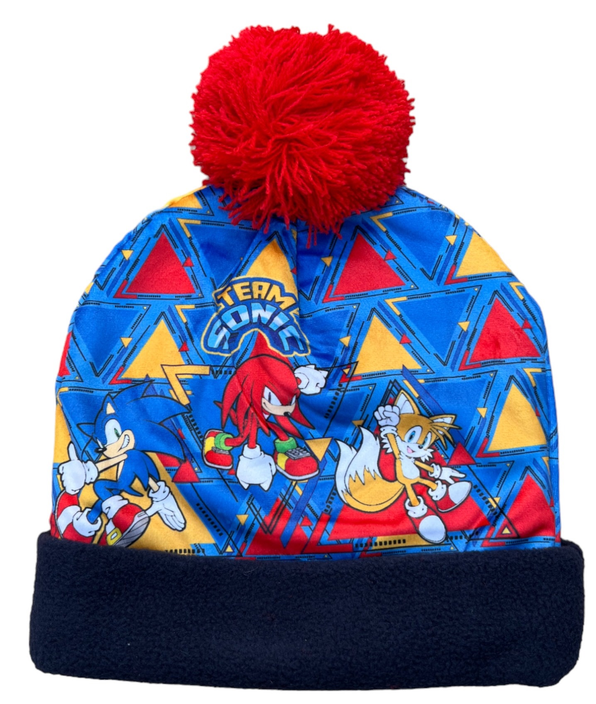 Cappello Invernale Sonic con Risvolto e Pon Pon per Bambini - Sn7125mc