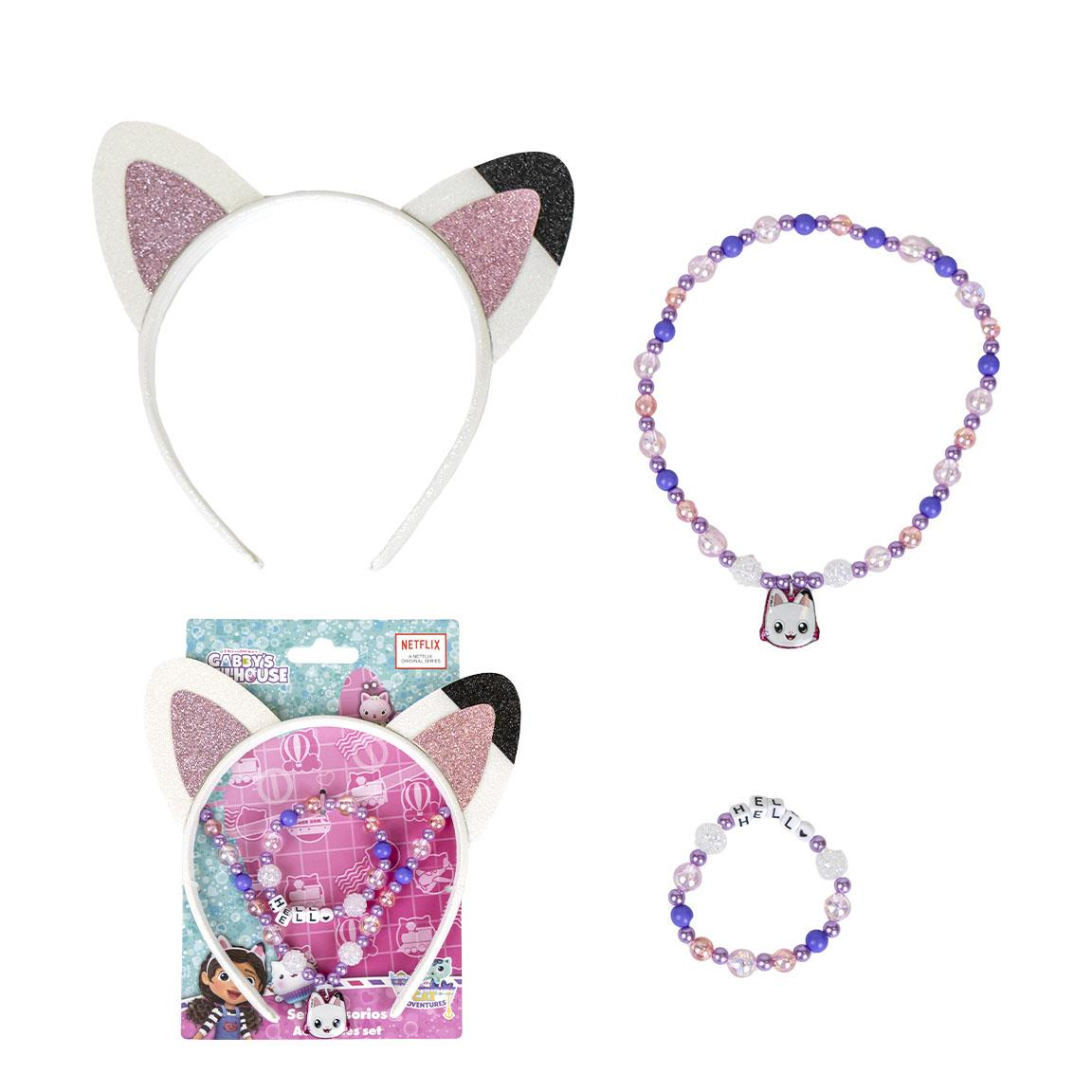 Set Accessori Gabby's Dollhouse Bracciale Collana Cerchietto con Orecchie - 2561