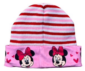 Cappello Invernale Minnie Mouse DISNEY con Risvolto per Bambine - D05819mc