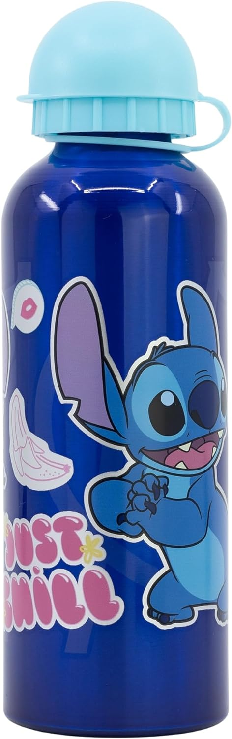 Borraccia in Alluminio Stitch DISNEY con Beccuccio e Coperchio 560 Ml - St75039