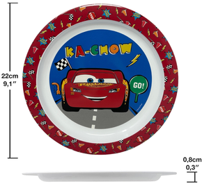 Piatto Piano Cars DISNEY Stoviglia 22 CM in Plastica Riutilizzabile Adatto Al Microonde - St51547