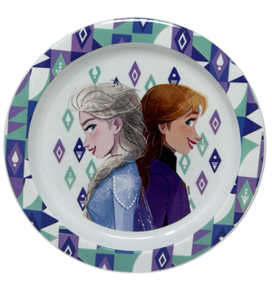 Piatto Piano Frozen DISNEY Stoviglia 22 CM in Plastica Riutilizzabile Adatto Al Microonde - St74247