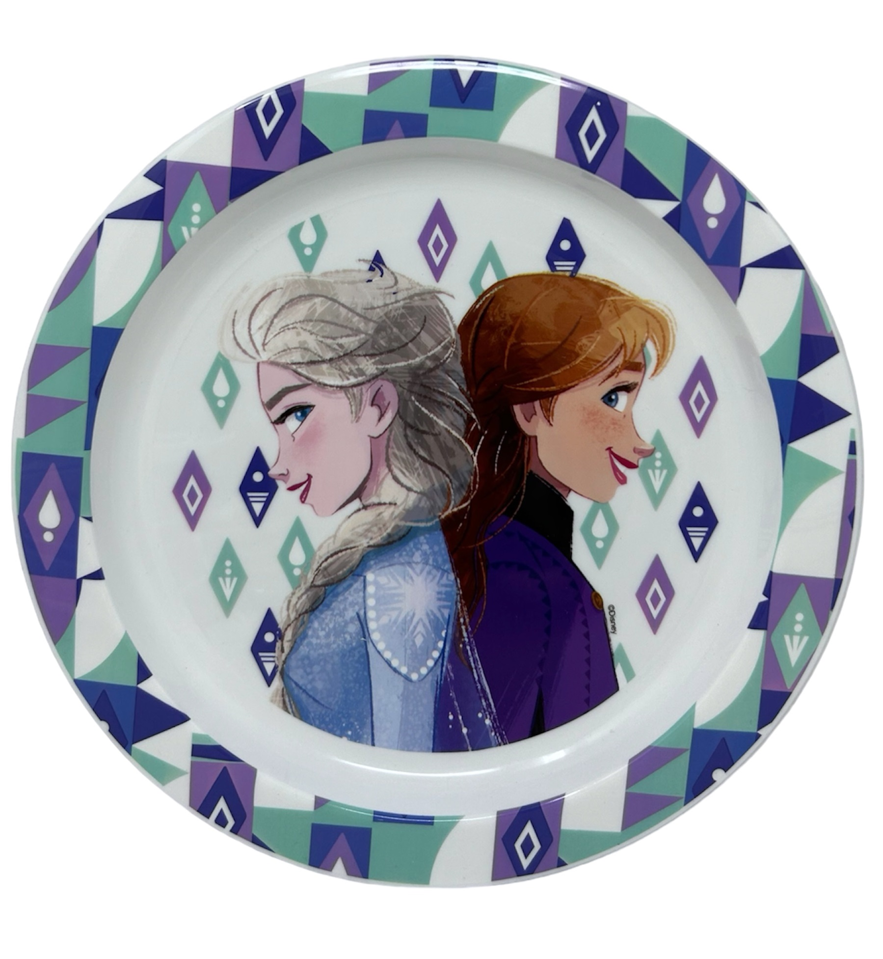 Piatto Piano Frozen DISNEY Stoviglia 22 CM in Plastica Riutilizzabile Adatto Al Microonde - St74247