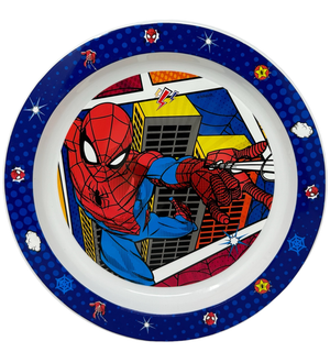 Piatto Piano Spiderman MARVEL Stoviglia 22 CM in Plastica Riutilizzabile Adatto Al Microonde - St74747