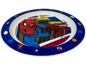 Piatto Piano Spiderman MARVEL Stoviglia 22 CM in Plastica Riutilizzabile Adatto Al Microonde - St74747