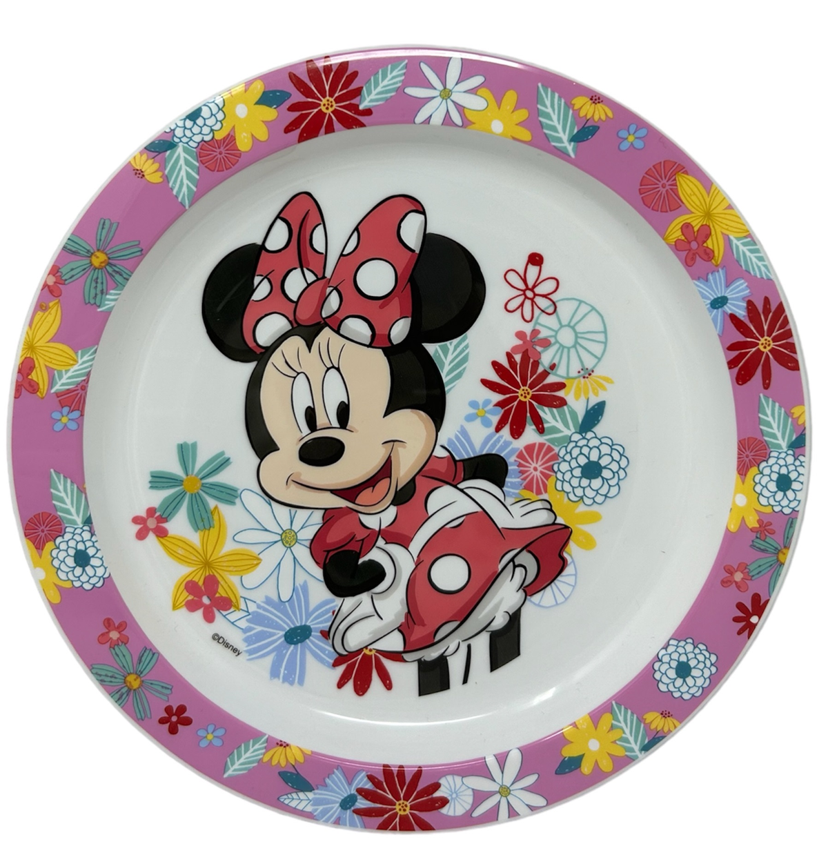 Piatto Piano Minnie DISNEY Stoviglia 22 CM in Plastica Riutilizzabile Adatto Al Microonde - St74447