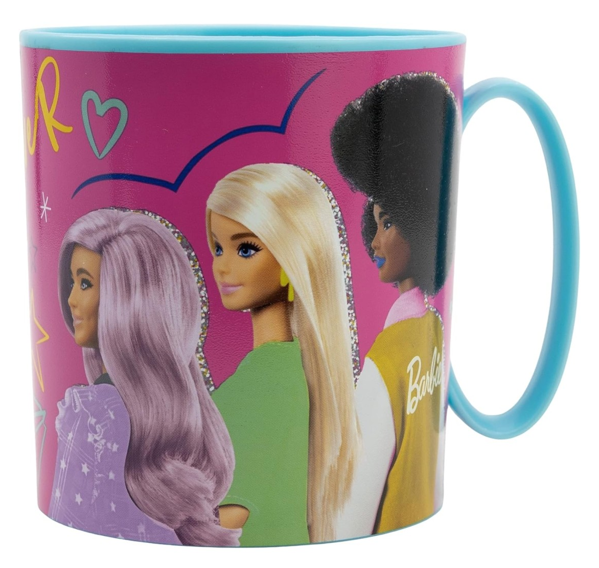 Tazza Barbie Mug in Plastica Riutilizzabile Bpa Free Adatta Al Microonde 350 Ml - St15904